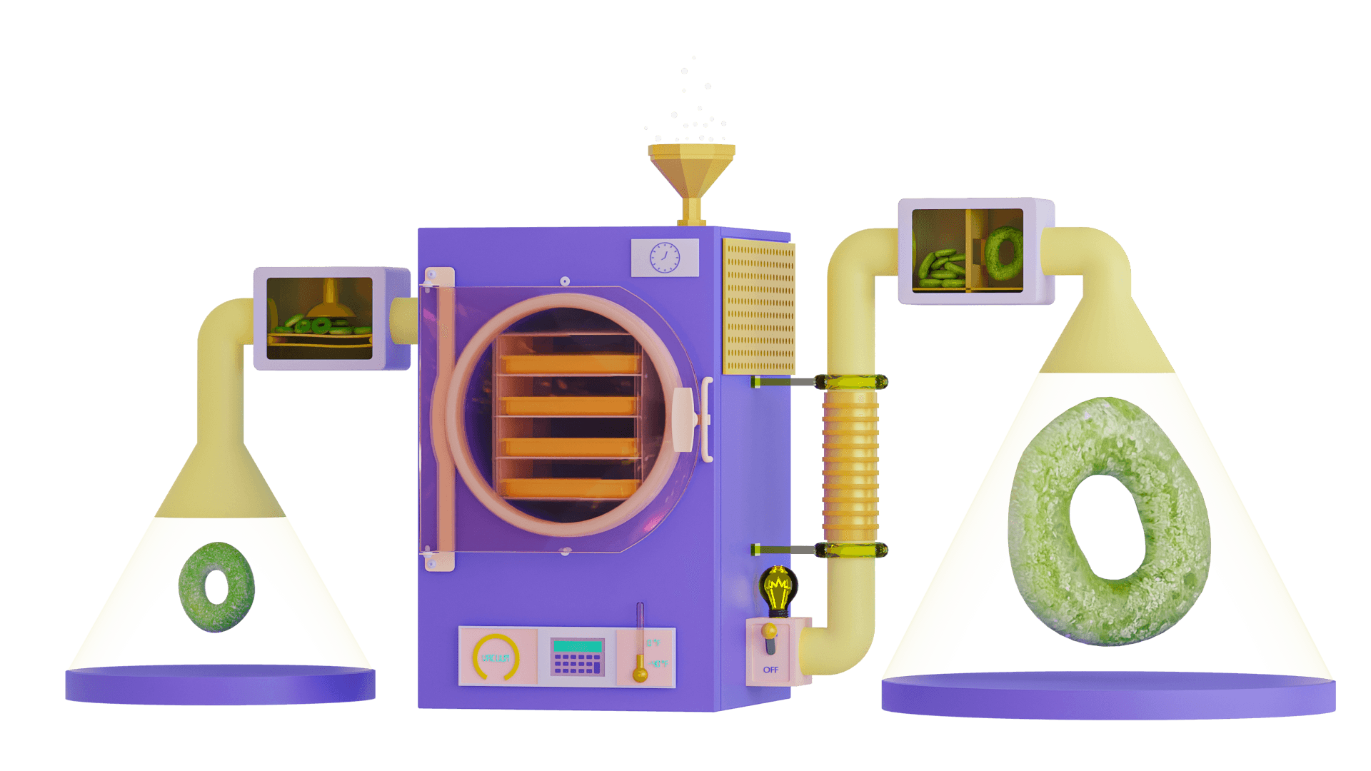 freeze dried candy machine process
